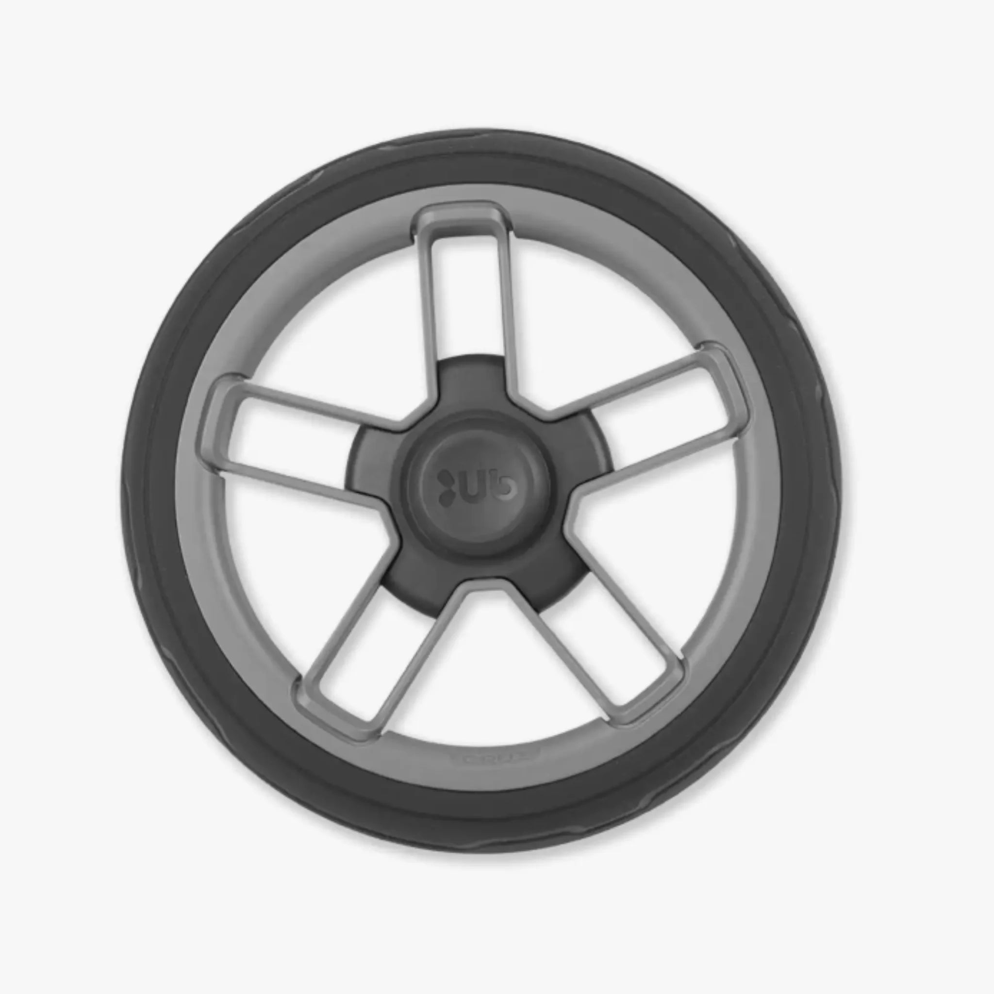This image shows the Cruz V2 rear wheel in silver on a white background.