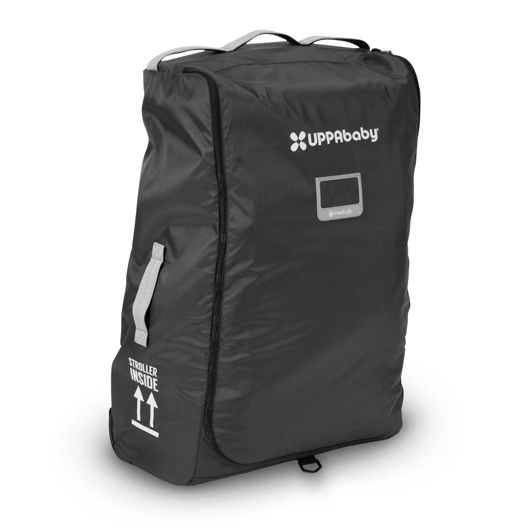 UPPAbaby Travel Bag for Vista and Cruz stroller, protective black storage bag on white background