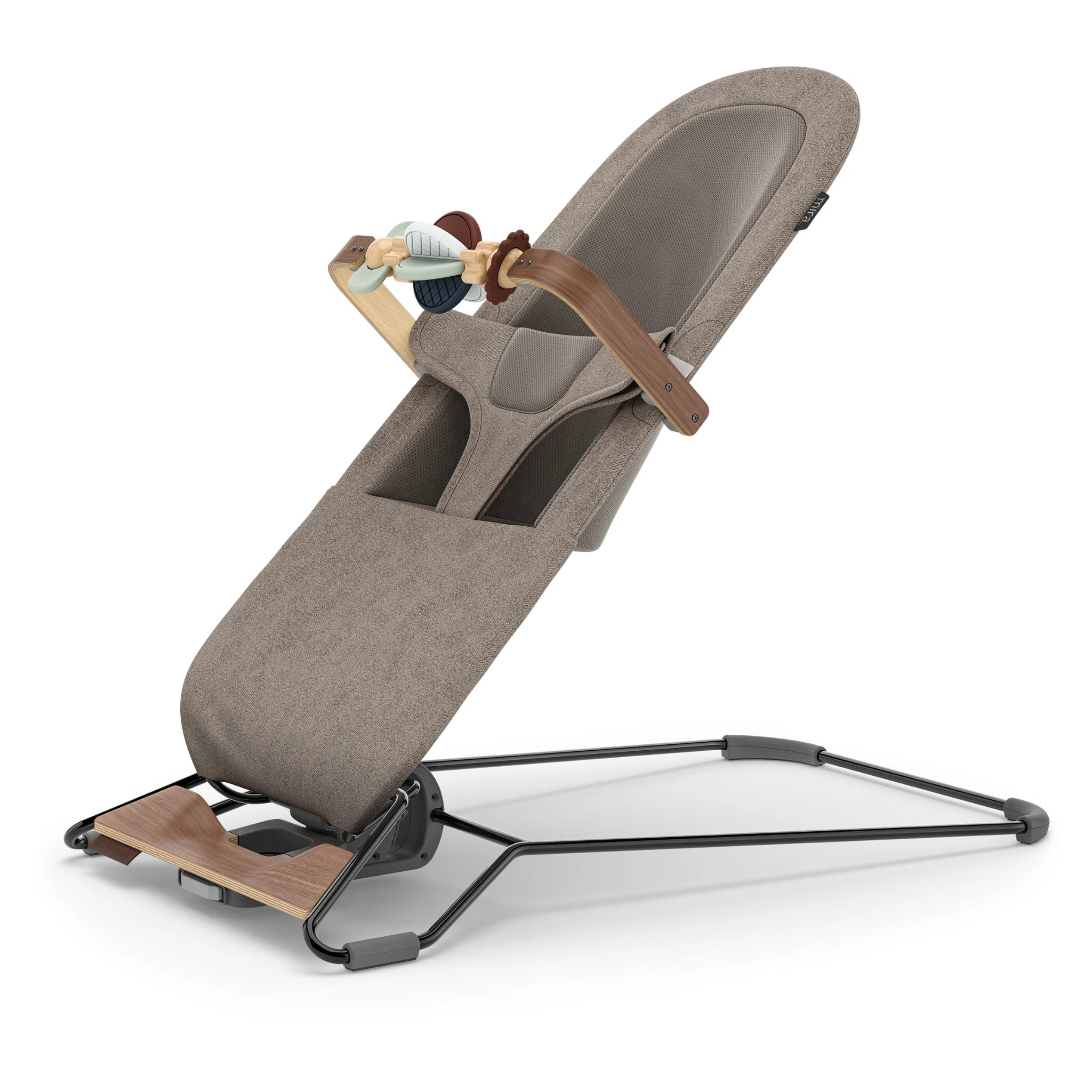 Mira bouncer wonderwheel bar toy on bouncer seat on a white background.
