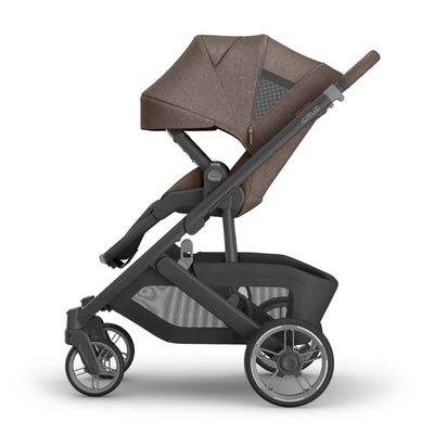 Owen Cruz V3 pushchair side shot with sunshade extended.