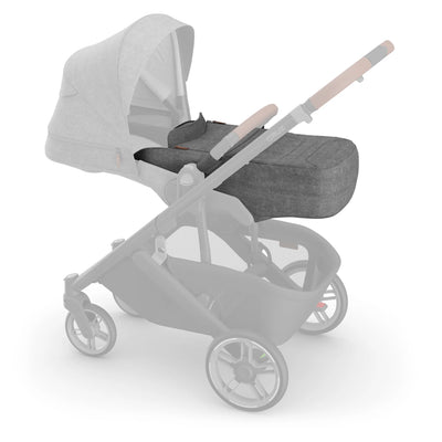 UPPAbaby Infant Cover for Cruz V3 in Greyson, featuring a newborn-ready enclosure with a grey melange fabric finish.