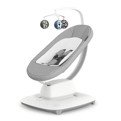 UPPAbaby Mamaroo in Stella with features on a white background.