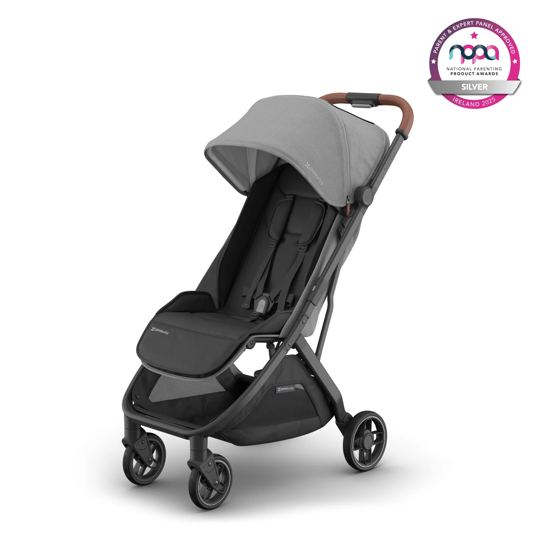 Greyson Minu V3 from UPPAbaby on a white background with silver NPPA logo.