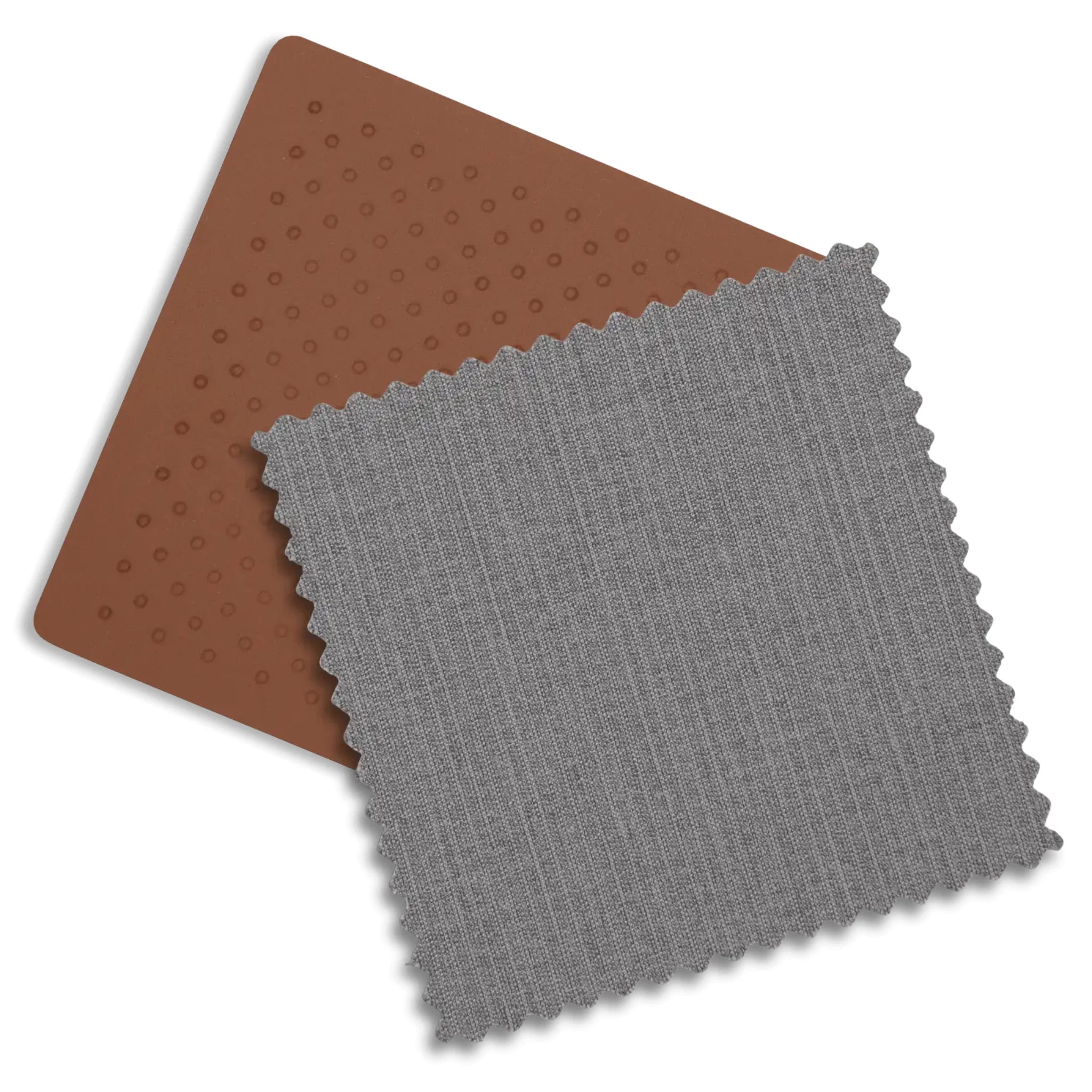 Close-up of textures and colour of leather and fabric on the Minu.