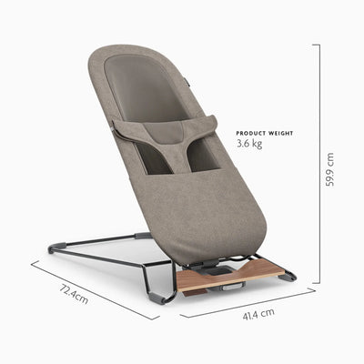 UPPAbaby Mira baby bouncer in Wells dimensions 72.4 x 41.4 x 59.9 cm, weight 3.6 kg