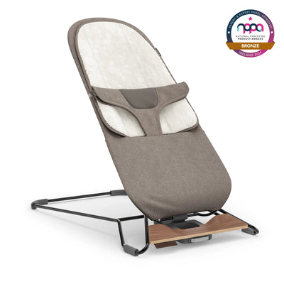 UPPAbaby Mira baby bouncer in Wells with NPPA Bronze Award badge