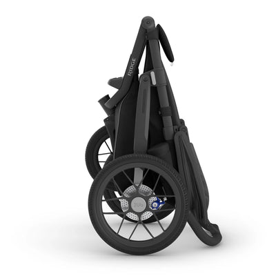 Standalone fold of the UPPAbaby three wheel stroller.