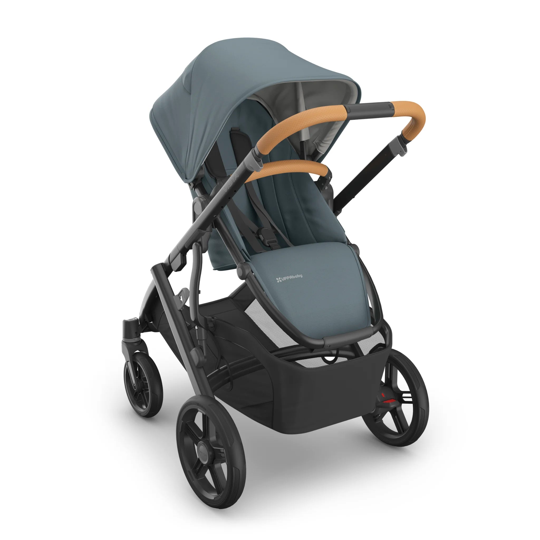 Reversed toddler seat to be parent facing on the UPPAbaby Vista stroller.