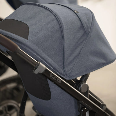 Close-up of extended UPF50+ canopy on the Julian Vista V3