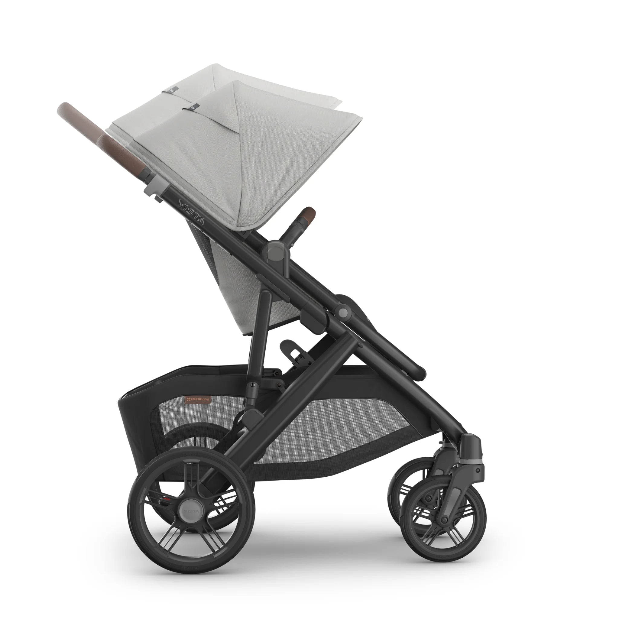Height adjustment features on the Vista V3 stroller.