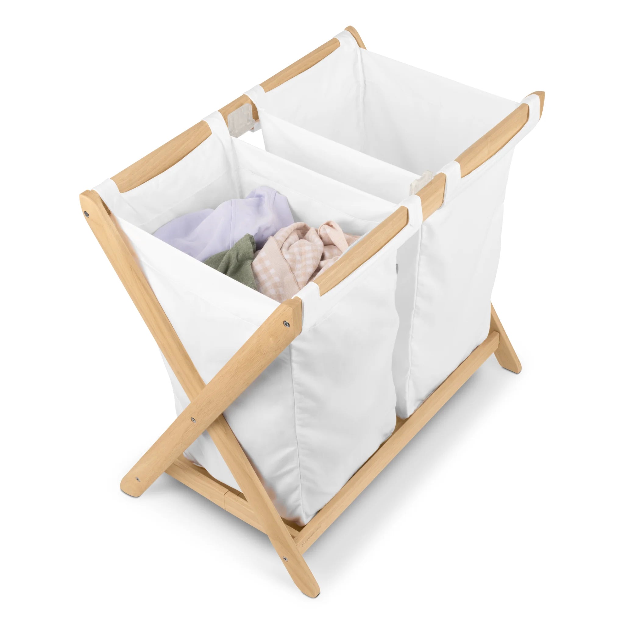 Carrycot stand hamper insert from a different angle on a white background. 